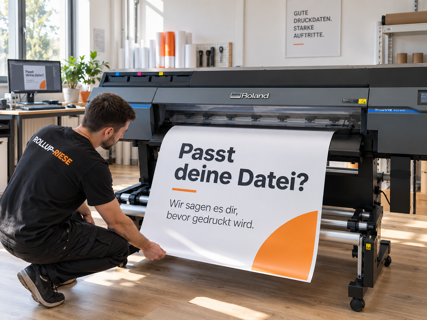 Aufgebaute Displays